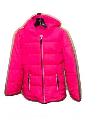 Land’s End Girls' Hot Pink Puffer Jacket
